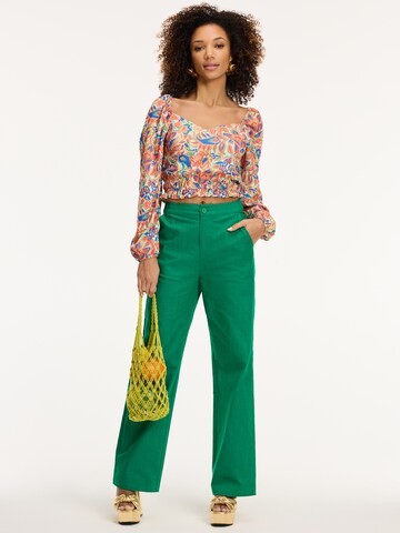 Shiwi Wide leg Broek 'Mara' in Groen