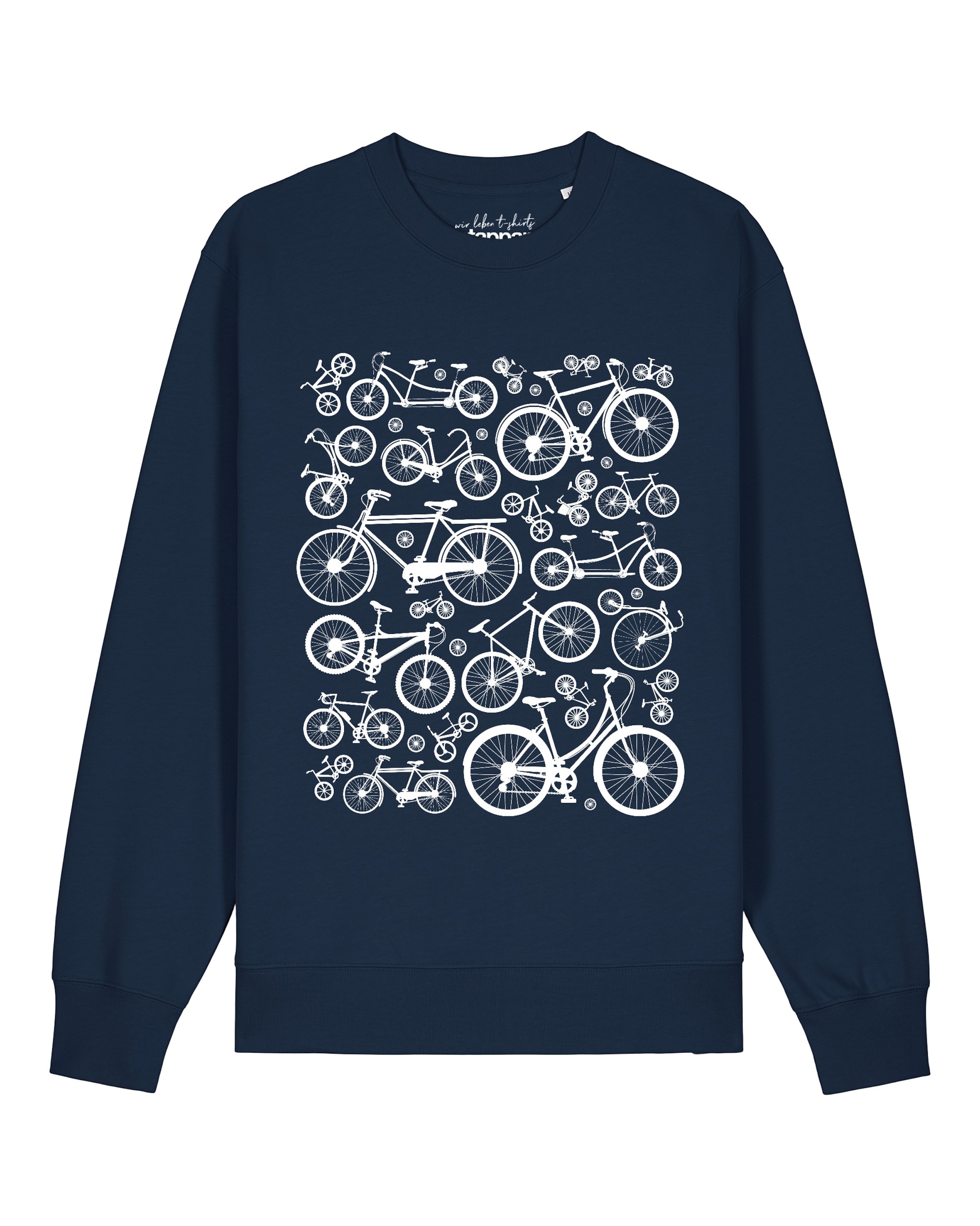 Watapparel Sweatshirt 'Fahrräder' in Blauw: voorkant
