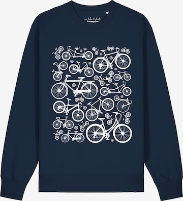 Watapparel Sweatshirt 'Fahrräder' in Blauw: voorkant