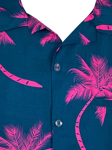 King Kameha Shirt 'Palmshadow' in Green