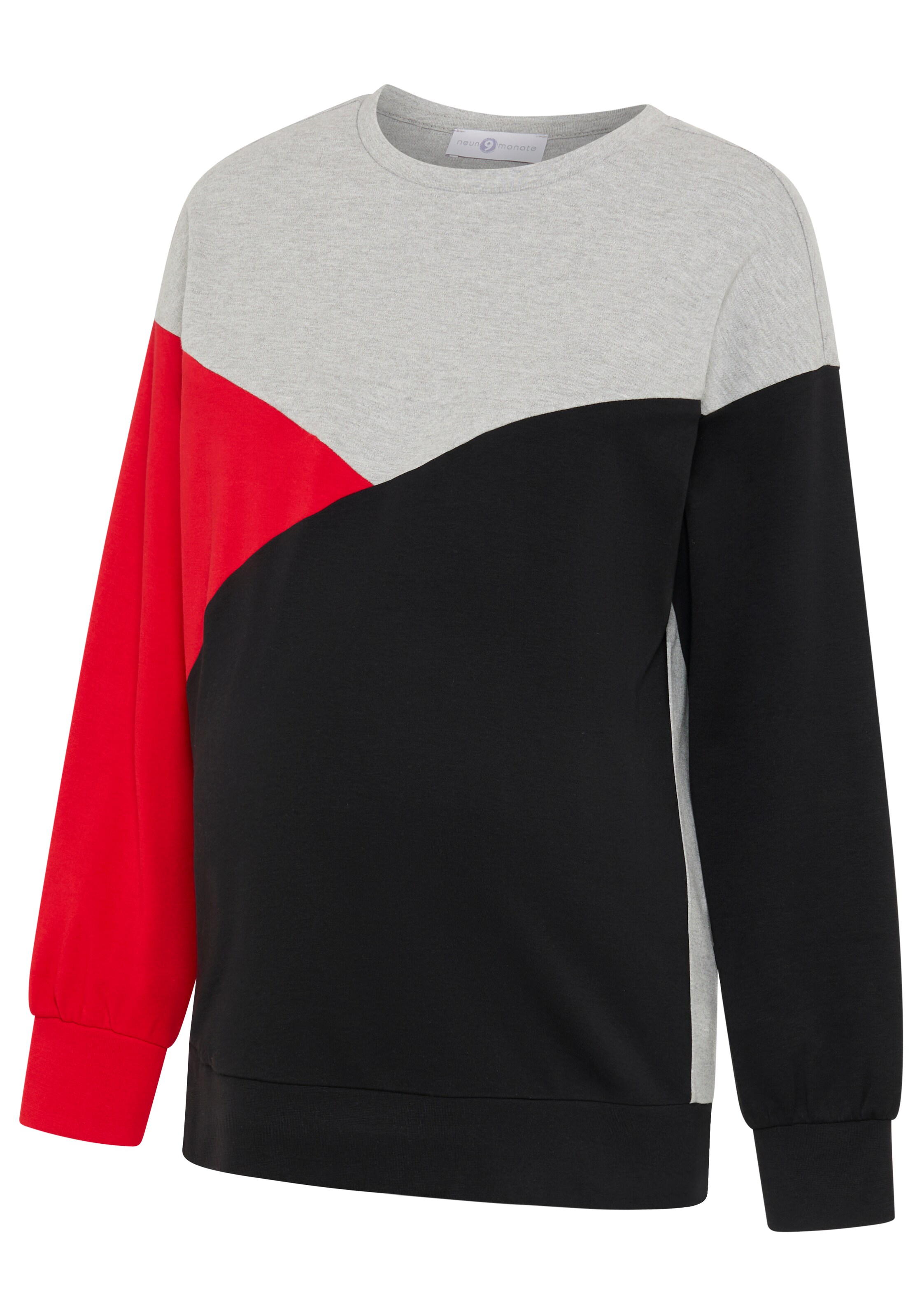 Neun Monate Sweatshirt in Grey: front