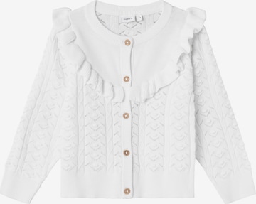 NAME IT Knit Cardigan in White: front