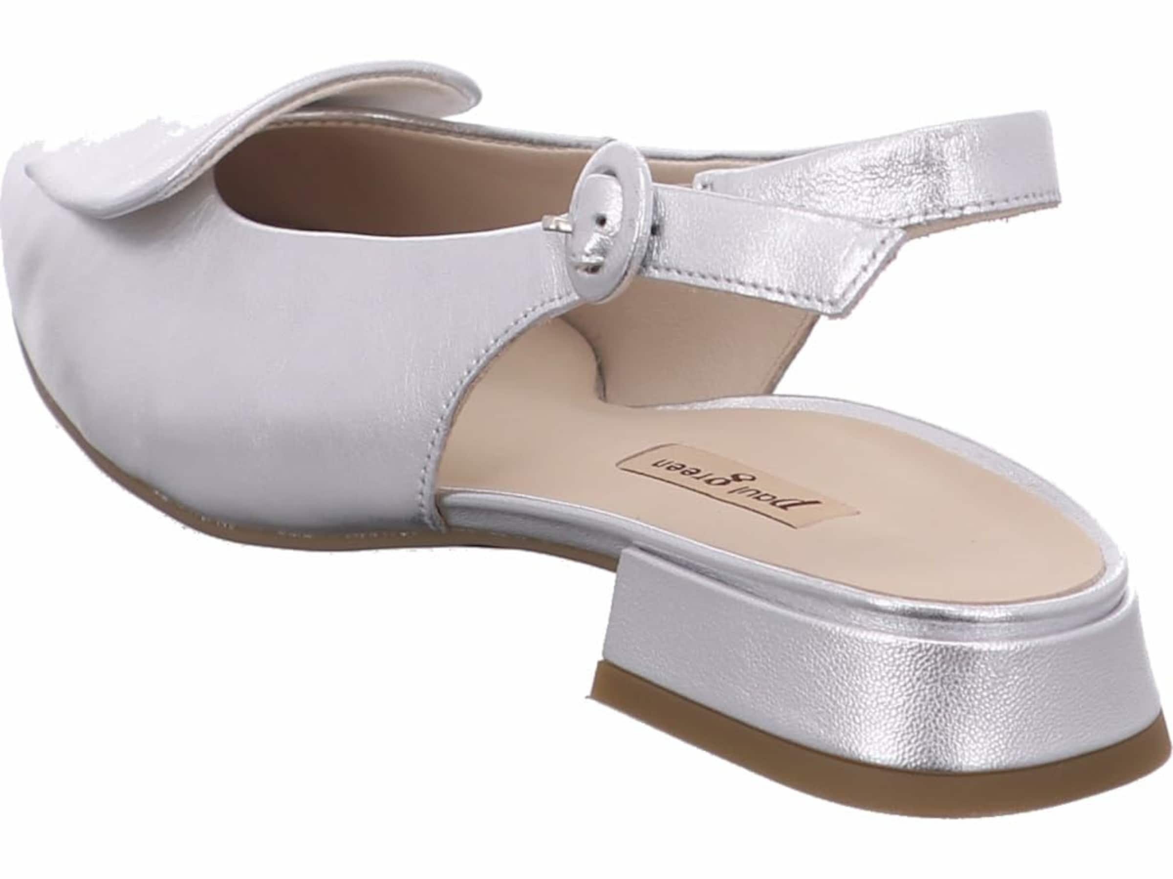 Décolleté sling di Paul Green in argento