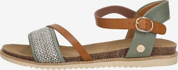 MUSTANG Sandal 'Sandalen Plat' in Green: front