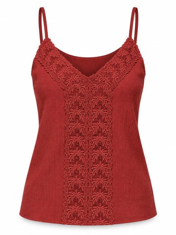 Ombre - Top en rojo: frente