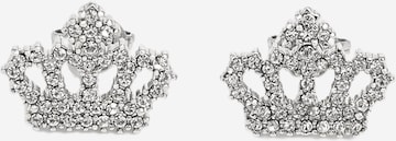 Juicy Couture Ohrringe 'Crystal Motif Crown Stud' in Silber: Vorderseite