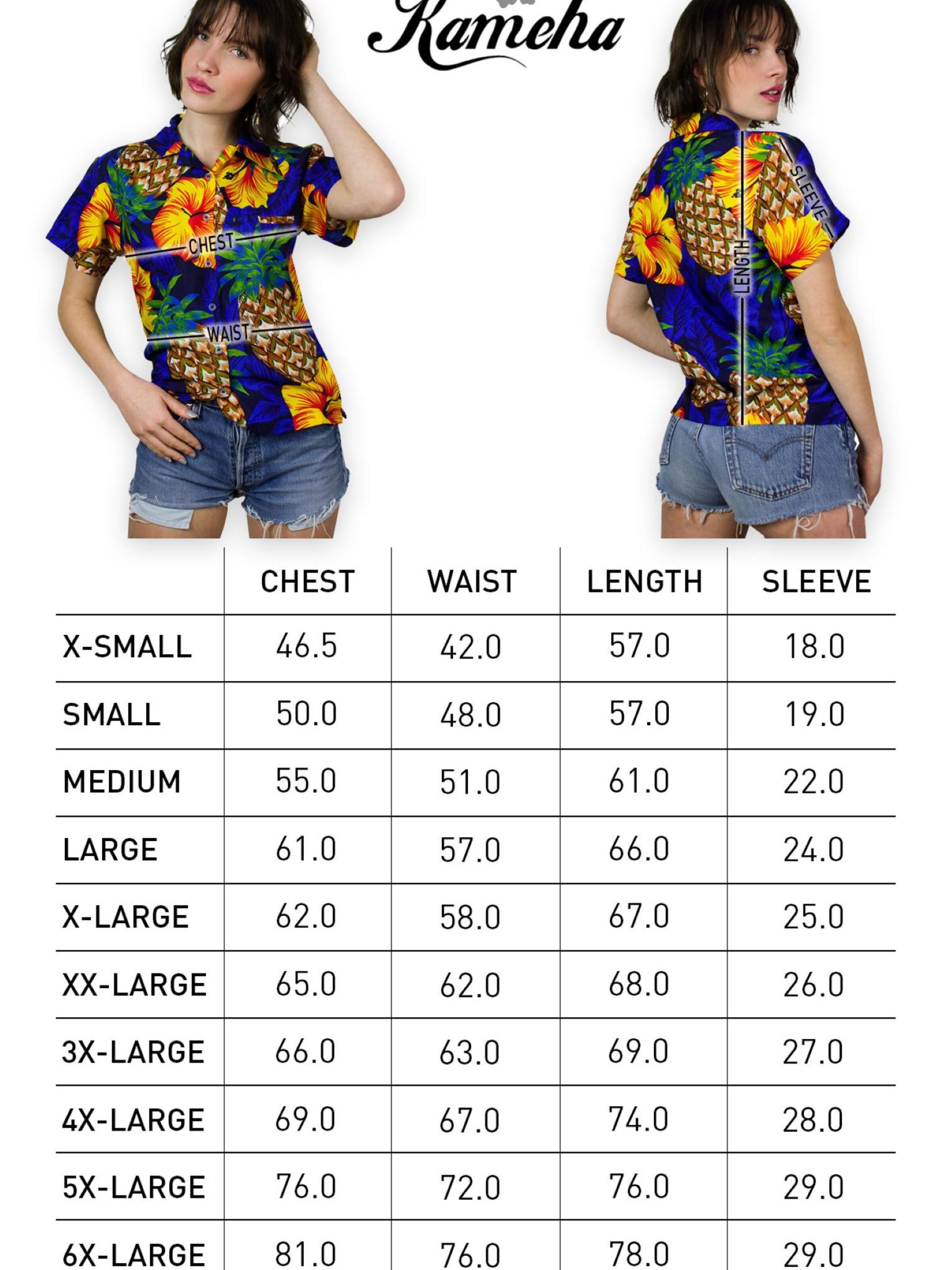 King Kameha Blouse 'Pineapple Hibiscus' in Blue