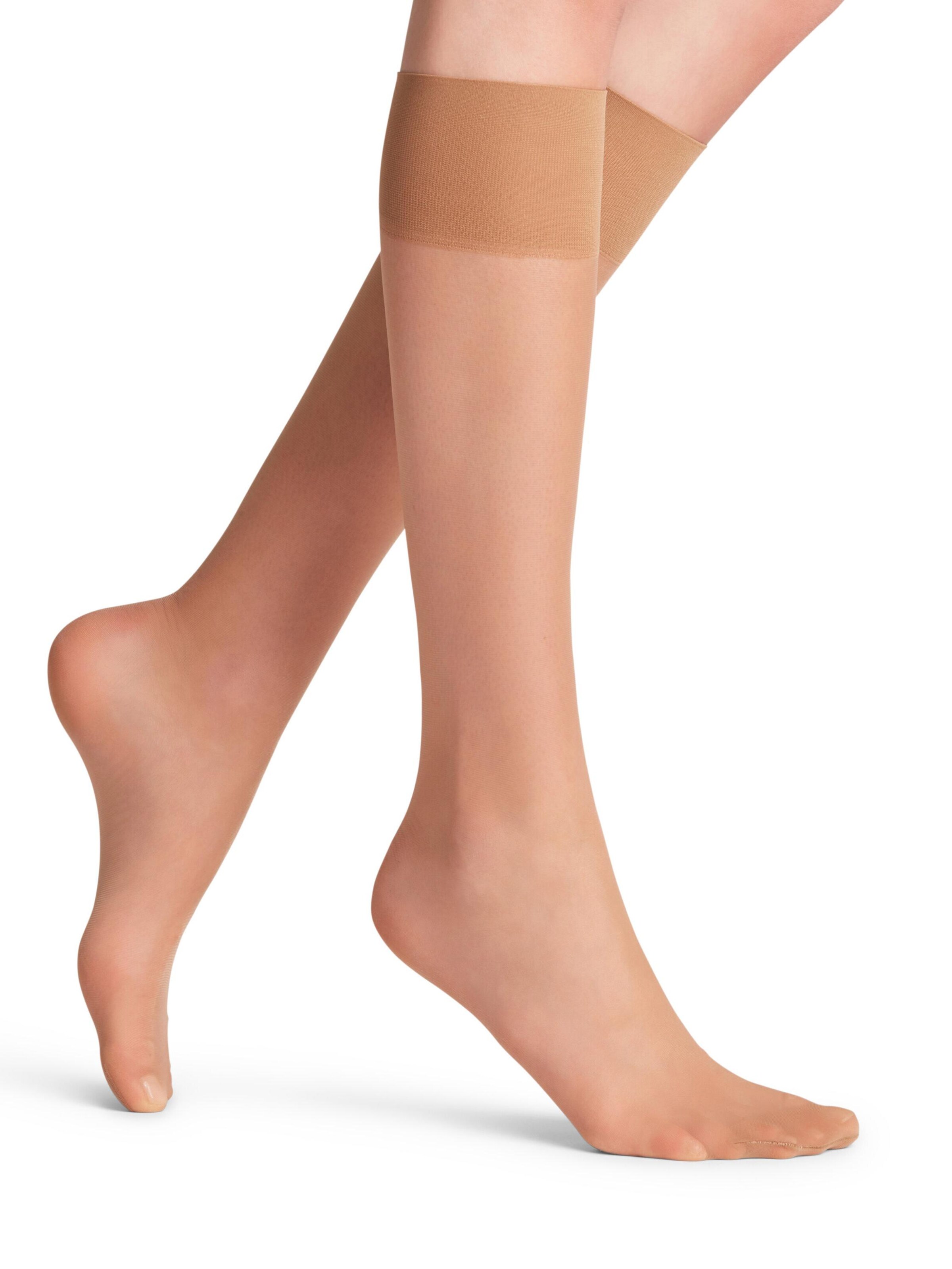 FALKE Knee High Socks 'Pure Matt' in Yellow