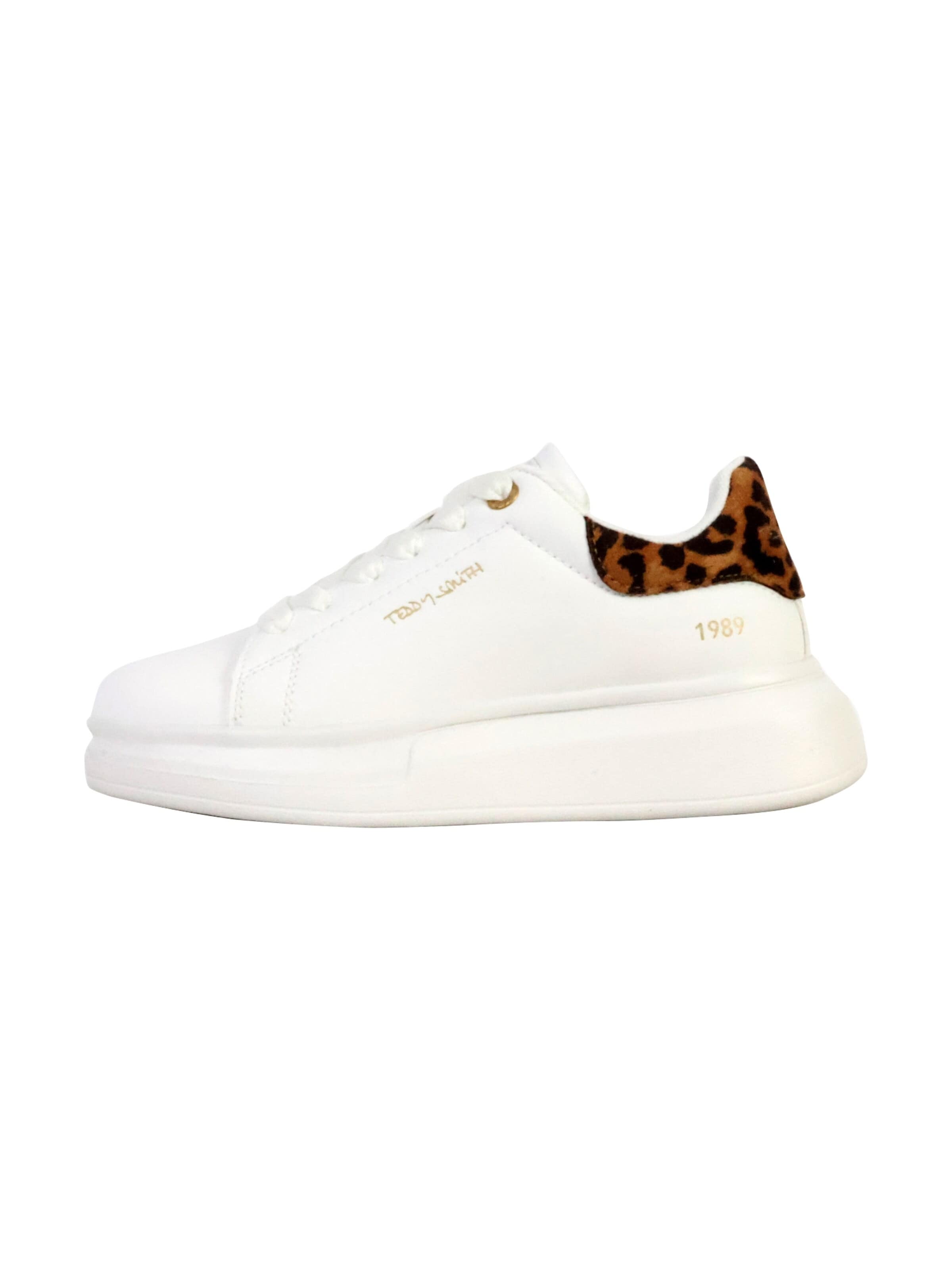 Teddy Smith Athletic lace-up shoe 'Sneaker mit Schnürung' in White: front