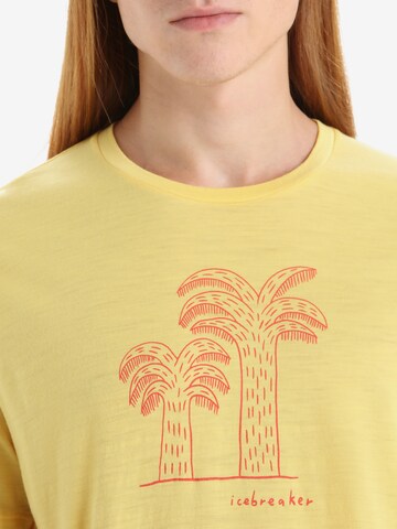 ICEBREAKER Performance shirt 'Tech Lite II Giant Ferns' in Yellow