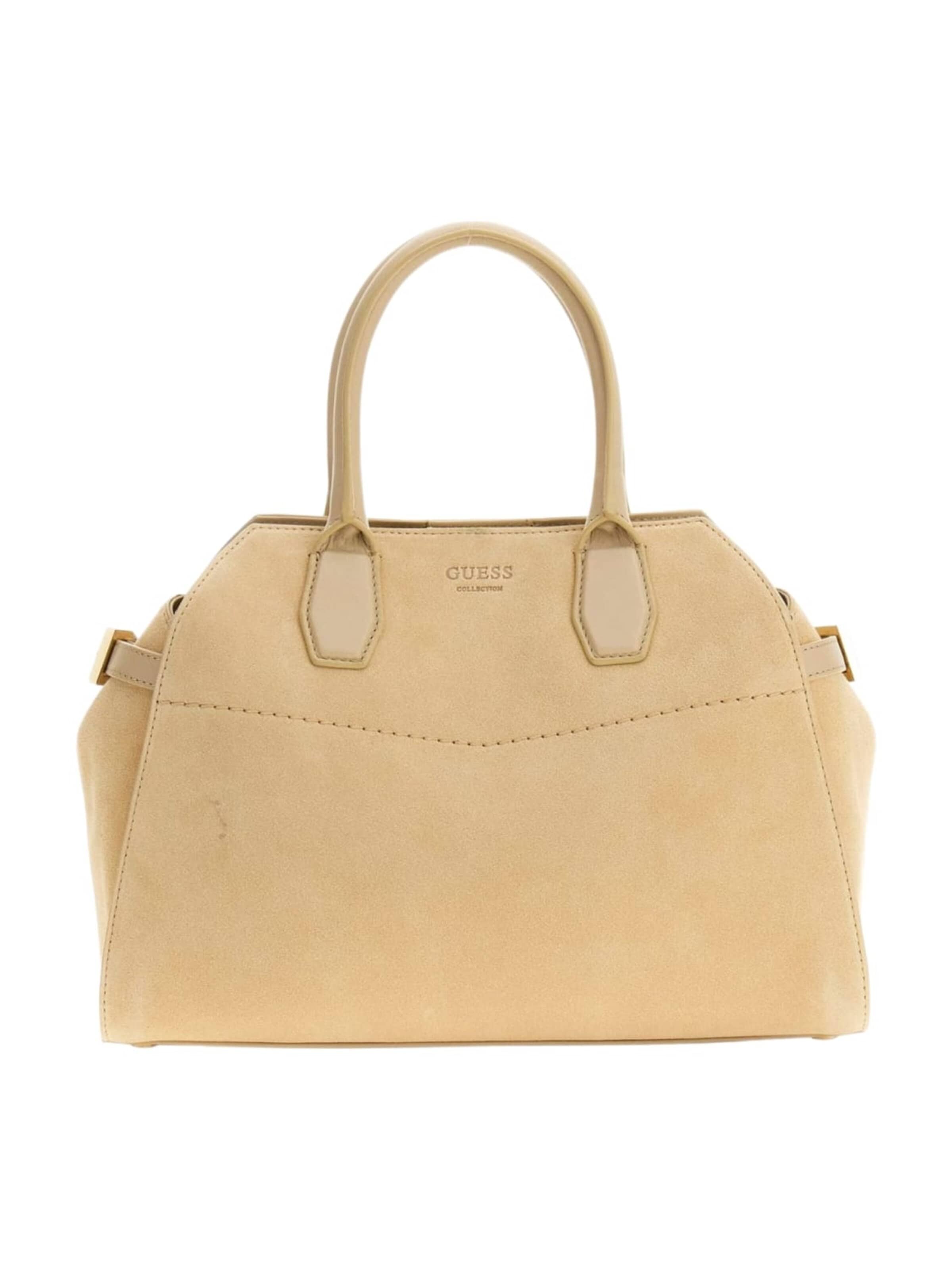 Borsa a mano 'Guess Sac Bandoulière Yulia Small Satchel Sand' di GUESS in beige: frontale
