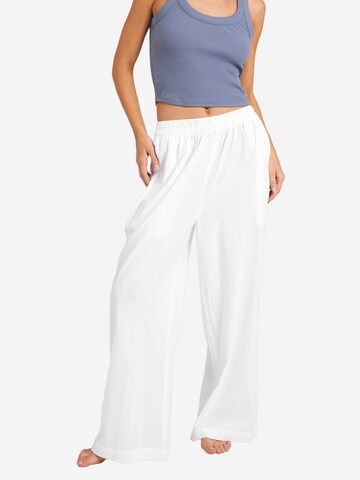 BILLABONG Wide leg Broek 'Follow Me' in Wit: voorkant