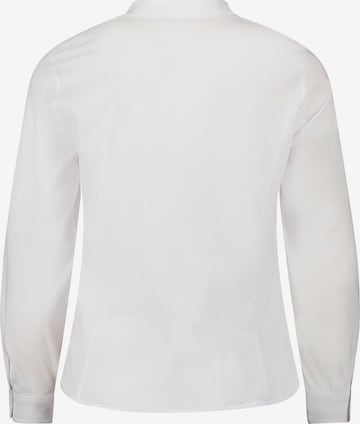 Cartoon Langarm-Bluse tailliert in Weiß