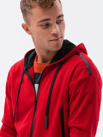 Veste de survêtement 'B1076' Ombre en rouge