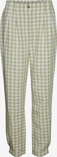 Pantaloni con pieghe 'Karma' VERO MODA di colore verde chiaro / bianco, Visualizzazione prodotti