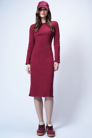 Trend Alaçatı Stili Jurk in Rood