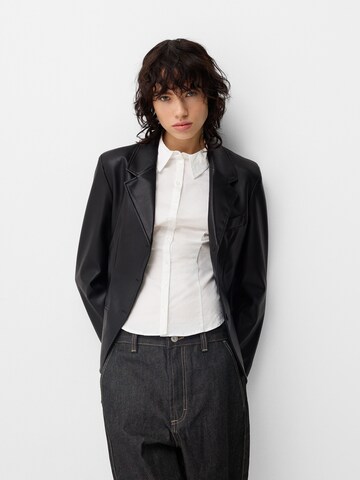 Blazer di Bershka in nero: frontale