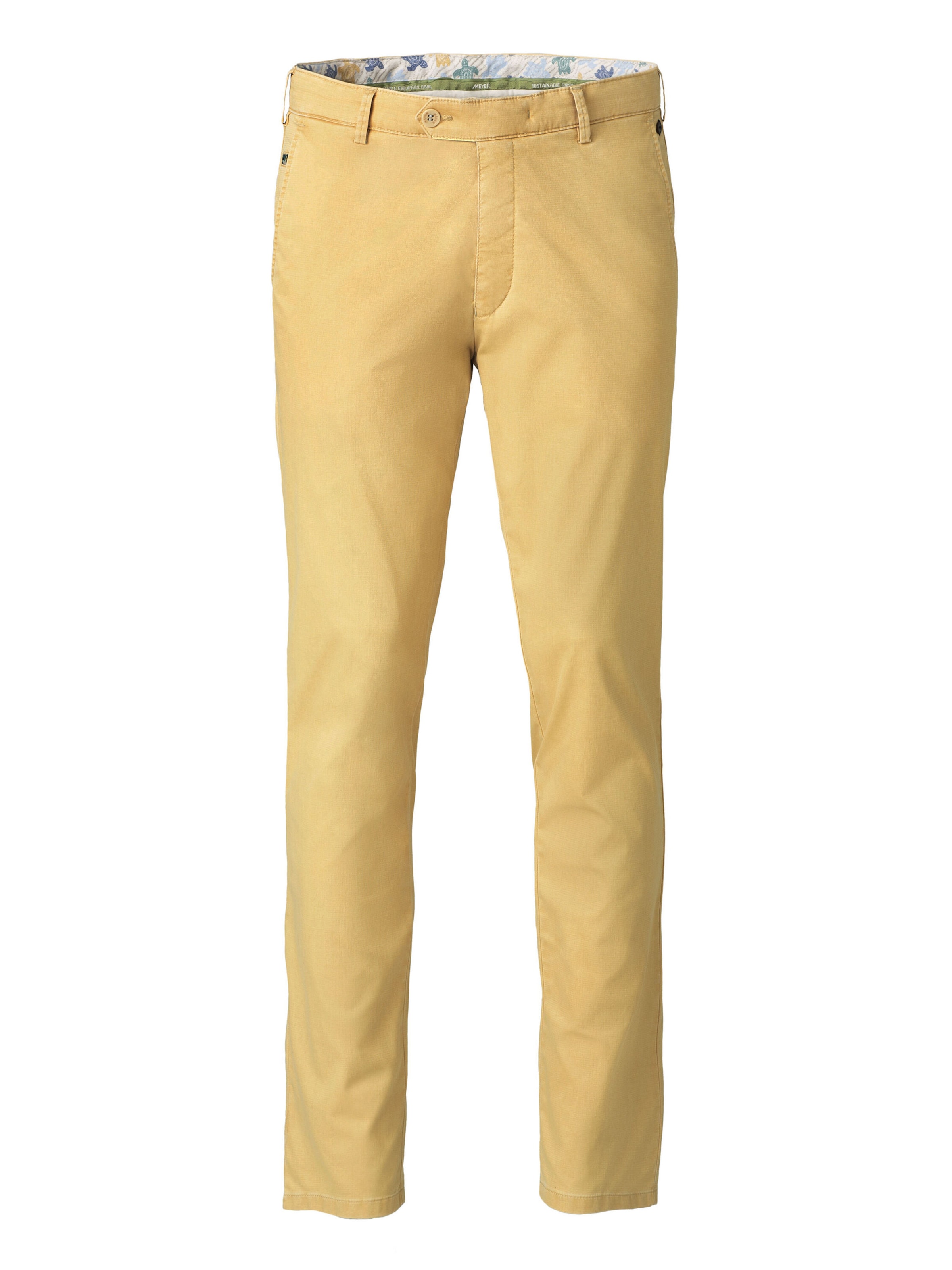 MEYER Chino trousers 'Roma' in Yellow: front
