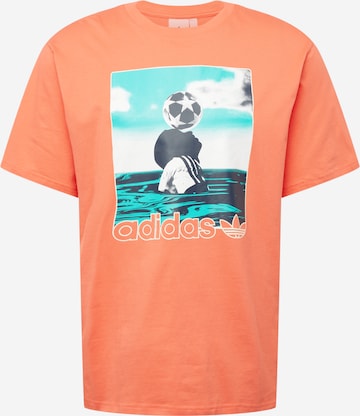 ADIDAS ORIGINALS Shirt in Orange: front