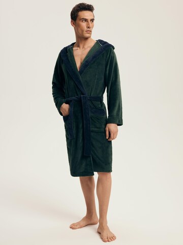 Henderson Short Bathrobe 'Natch' in Green