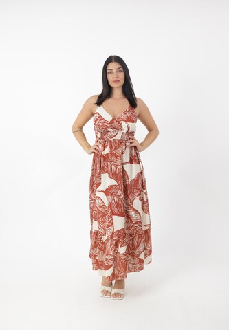 Robe d’été Elara en orange : devant