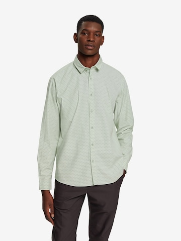 ESPRIT Slim fit Button Up Shirt in Green: front