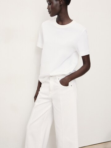 MANGO Wide leg Jeans 'GALA' in White