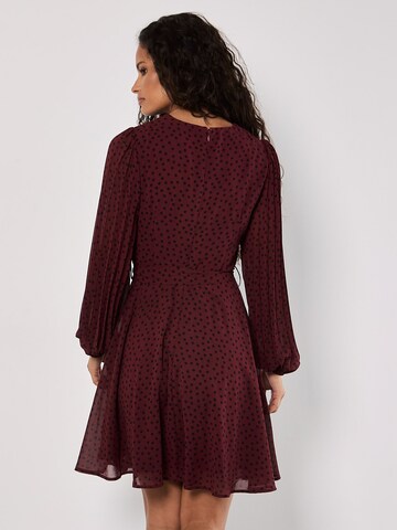Robe 'Polka' Apricot en rouge
