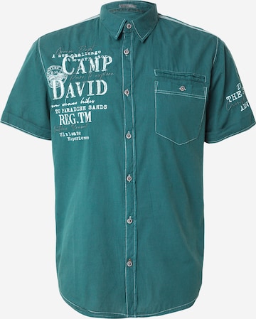 CAMP DAVIDSlim Fit Košulja - zelena boja: prednji dio