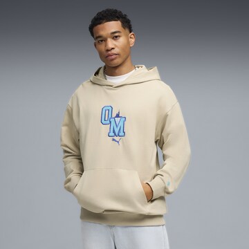PUMA Sweatshirt 'Olympique de Marseille' in Beige: voorkant