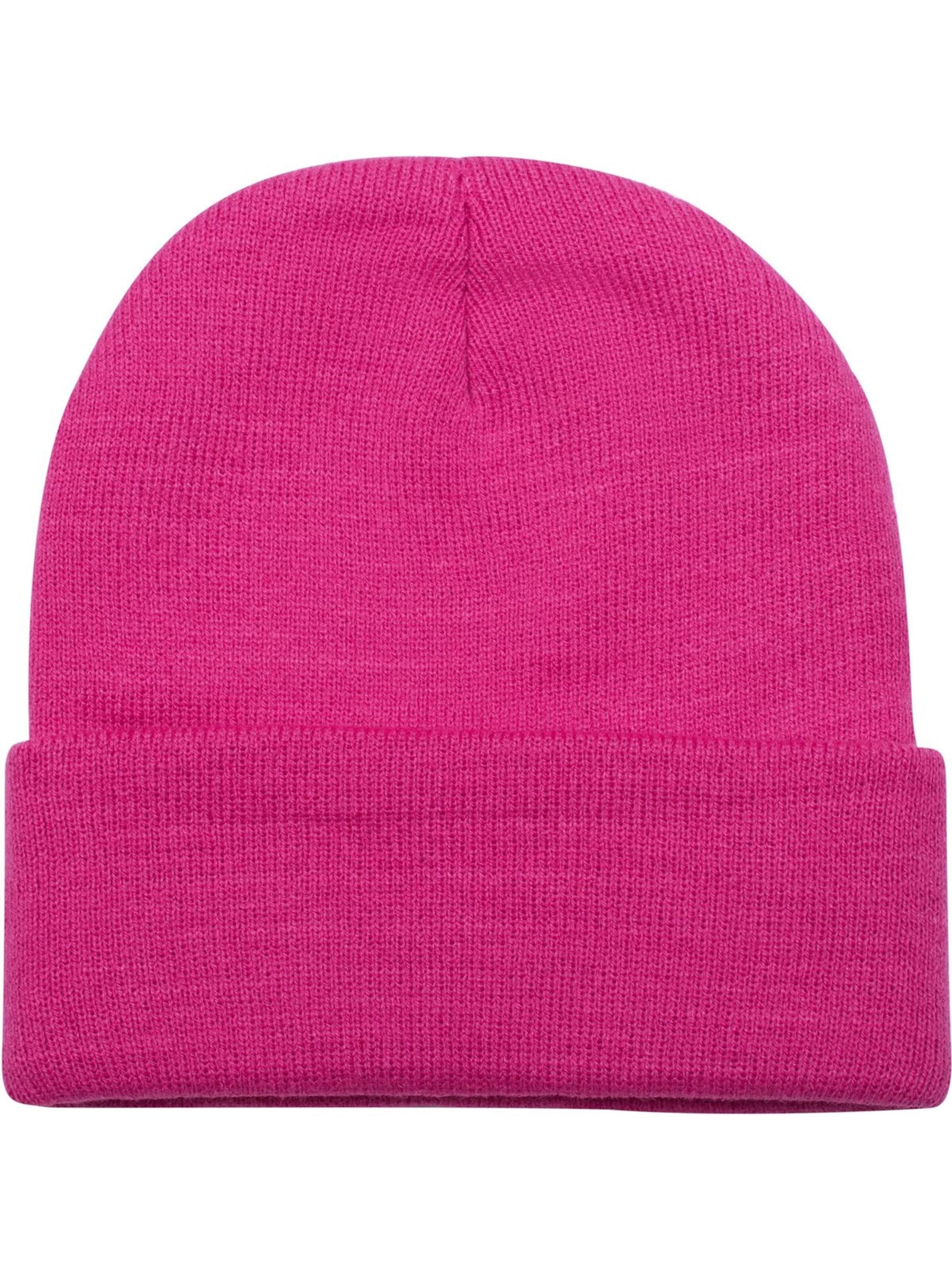 styleBREAKER Beanie 'Winter Strickmütze mit Krempe' in Pink