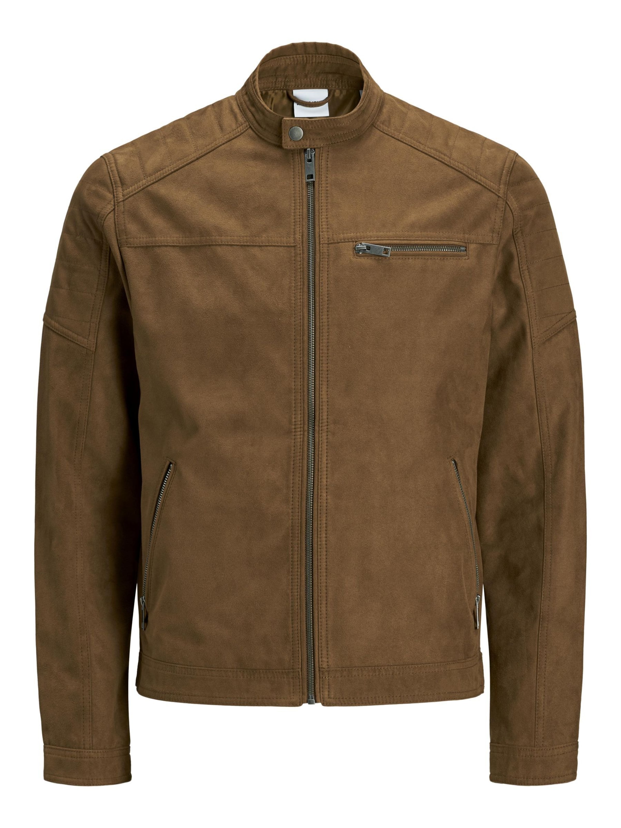 JACK & JONES - Ajuste regular Chaqueta de entretiempo 'JCORocky' en marrón: frente