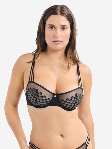 ETAM Balconette BH 'Gamme' in Schwarz: Vorderseite