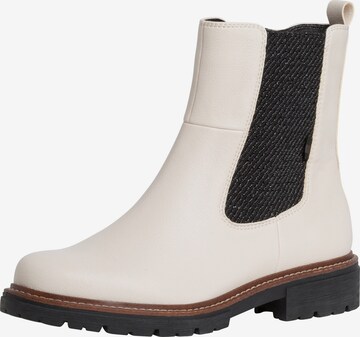 JANA Chelsea Boots in White: front