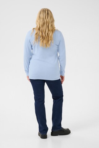 KAFFE CURVE Strickjacke 'Farsia' in Blau