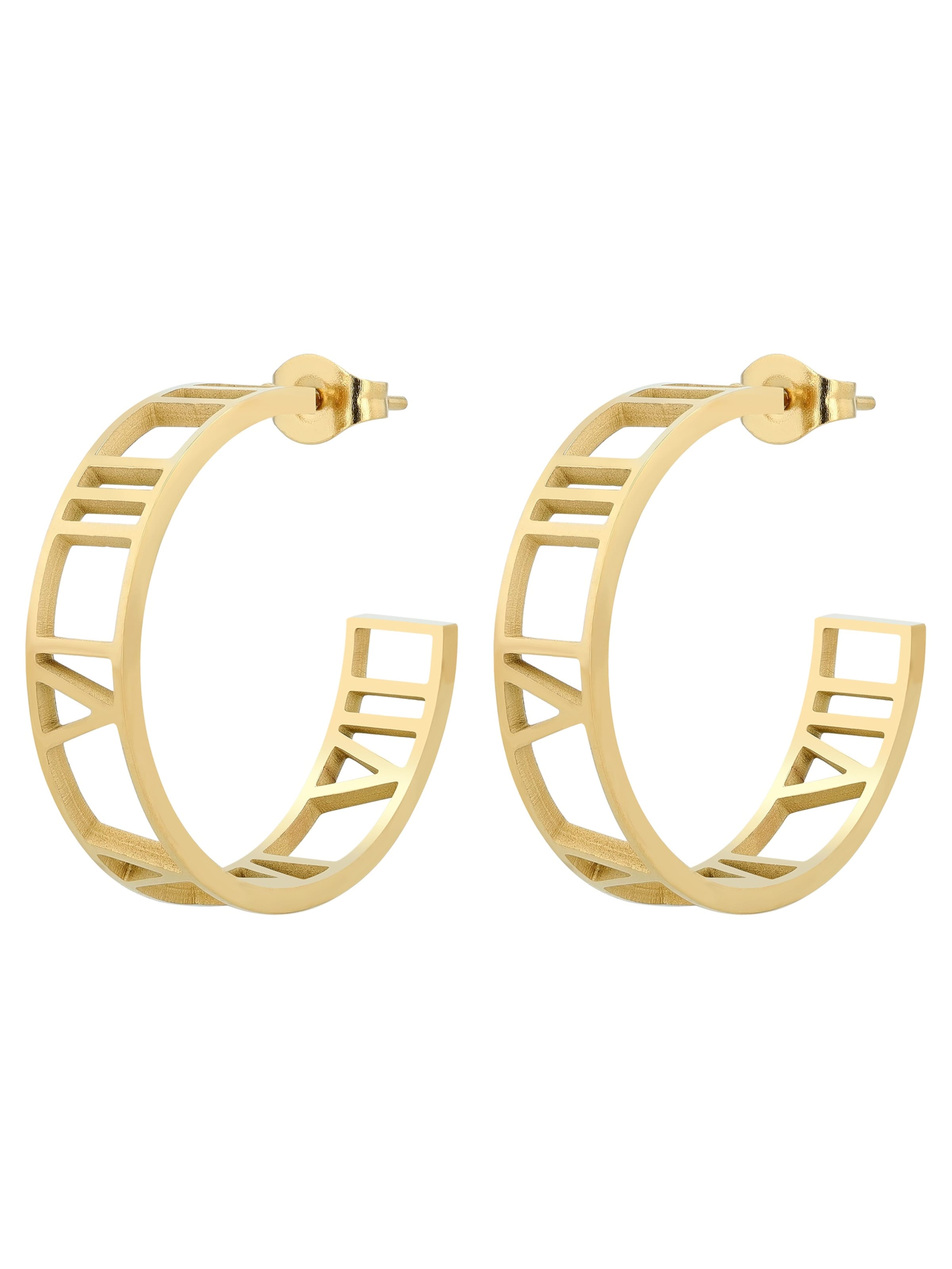 Akzent Earrings 'Vika, langlebig' in Gold: front