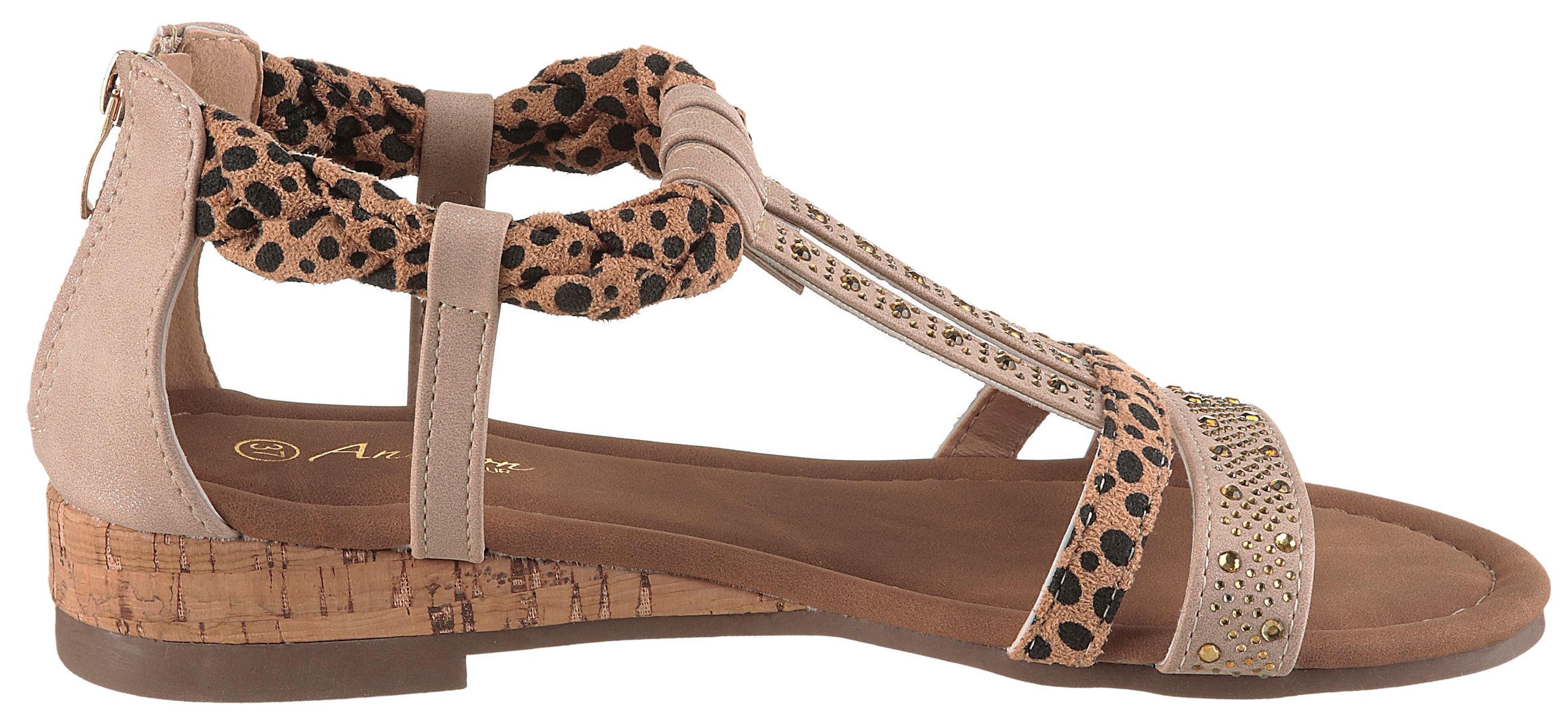 Aniston Strap Sandals in Beige