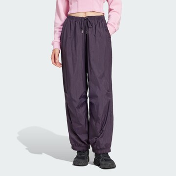 purpurinė ADIDAS ORIGINALS Siaurėjantis Kelnės 'Premium Essentials Nylon Parachute Bottoms': priekis