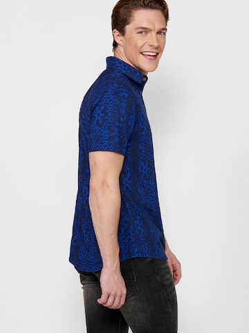 KOROSHI Slim Fit Hemd in Blau