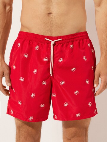 CALZEDONIA Regular Board Shorts in Red: front