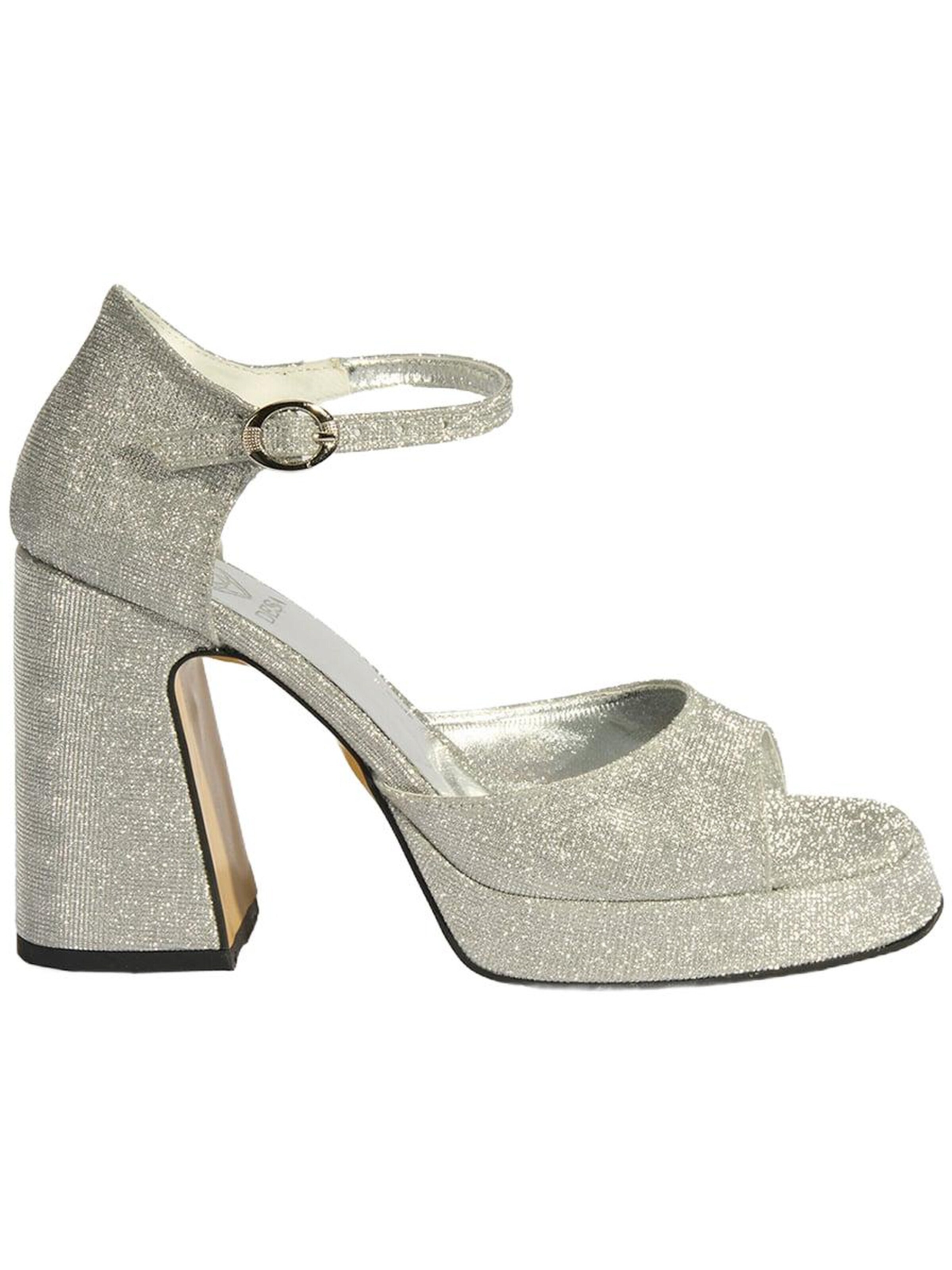Desa Strap sandal 'Plateau-Absätze' in Silver
