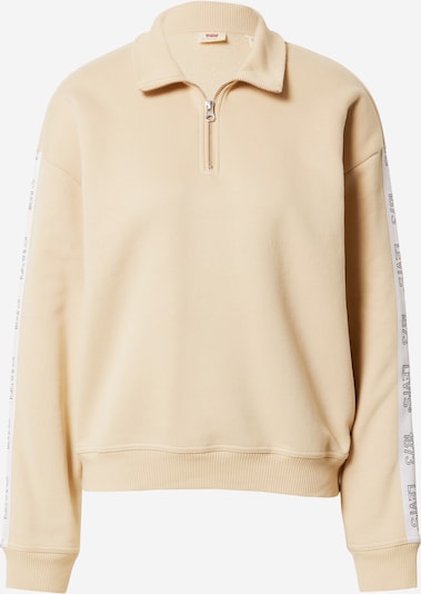 LEVI'S ® Sweatshirt 'Graphic Rue 1/4 Zip Crew' i beige / svart / vit, Produktvy