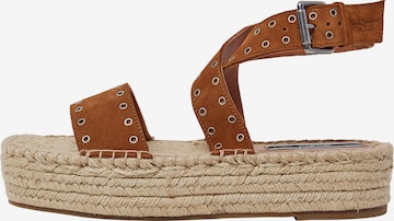 Pepe Jeans Sandale  ' TRACY ANTIQUE ' in Braun: predná strana