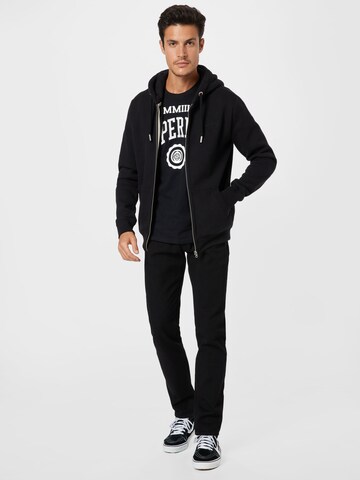 Superdry - Sudadera con cremallera en negro