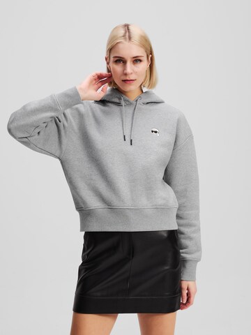 Sweat-shirt Karl Lagerfeld en gris : devant