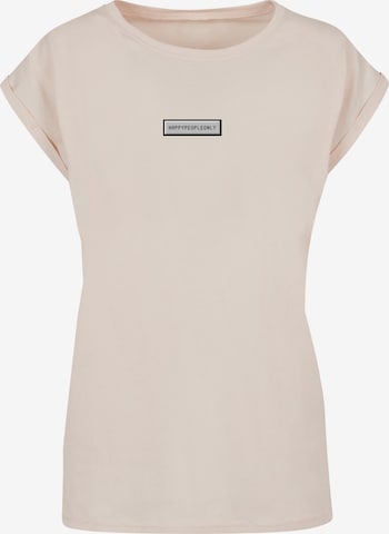 T-shirt 'SIlvester Party Happy People Only' F4NT4STIC en beige : devant