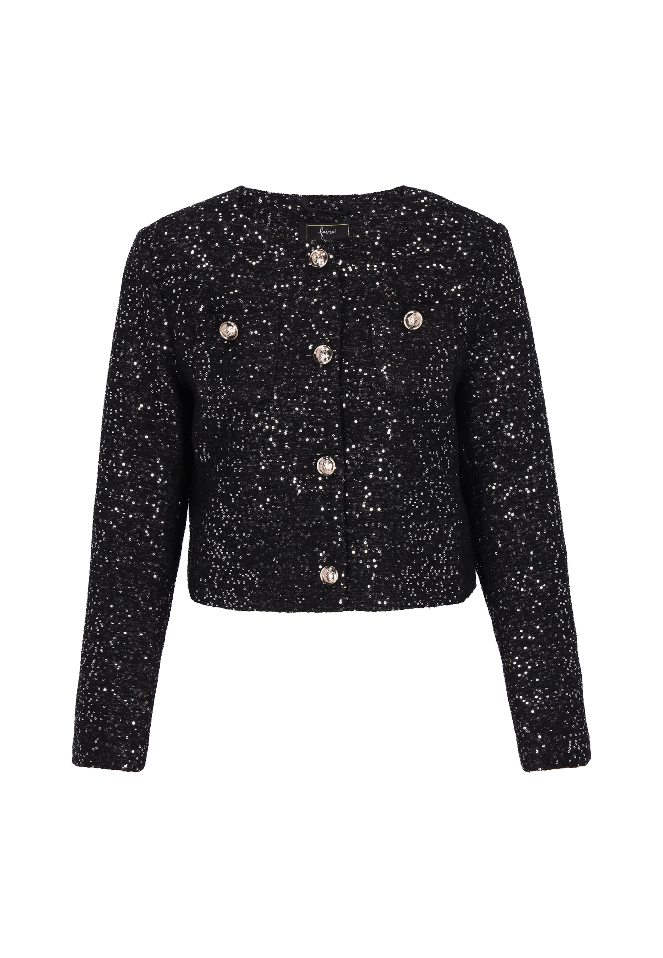 faina Blazers 'Festive' in Zwart: voorkant