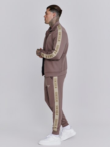 SikSilk Sweatjacke in Braun