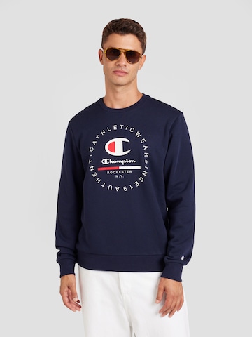 Bluză de molton de la Champion Authentic Athletic Apparel pe albastru: față
