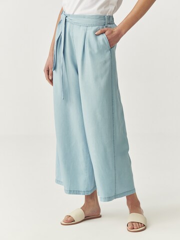 TATUUM Wide leg Bandplooibroek 'Zami 1' in Blauw